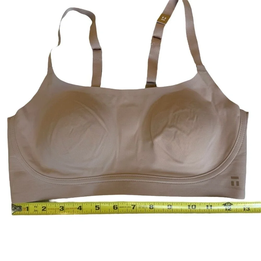 Beige Womens Comfort Smooth Bralette Small Pullover Removable‎ Pads Tan Wireless